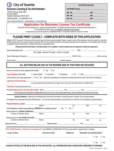seattle gov licenses.
